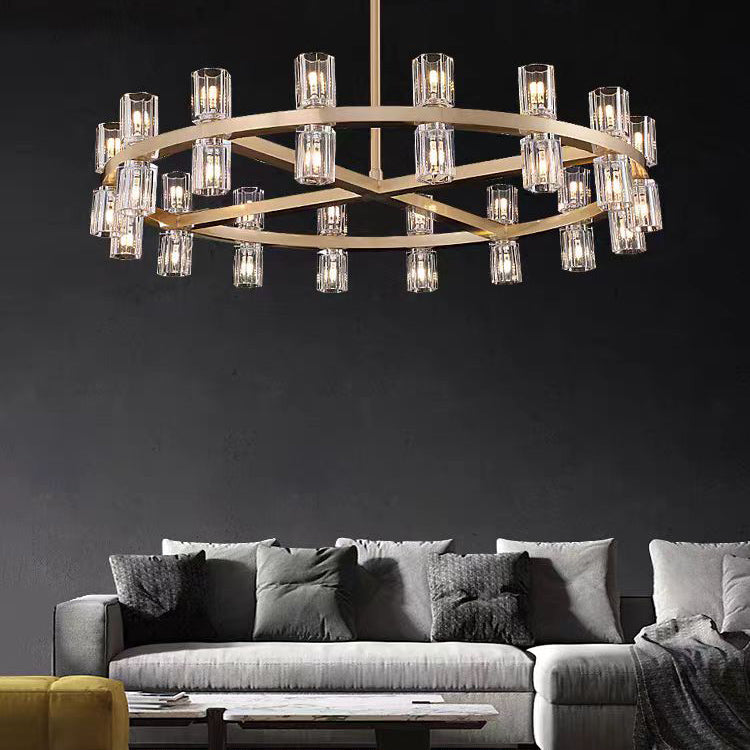 Arcachon Crystal Round Chandelier 36"-Meet Lighting