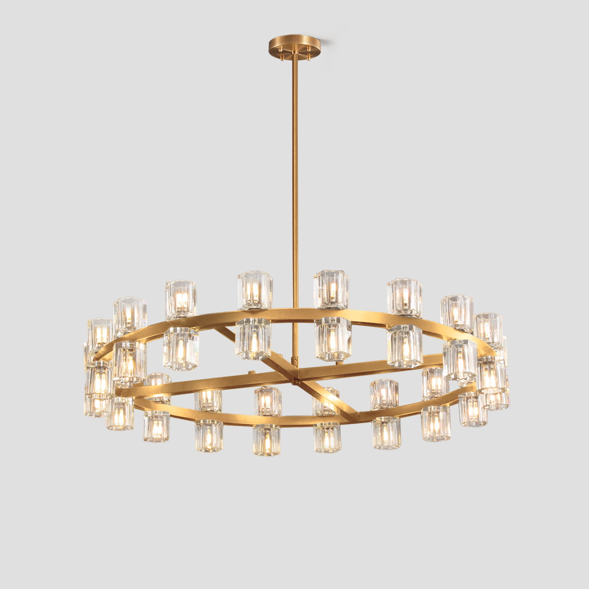 Arcachon Crystal Round Chandelier 36"-MEET LIGHTING