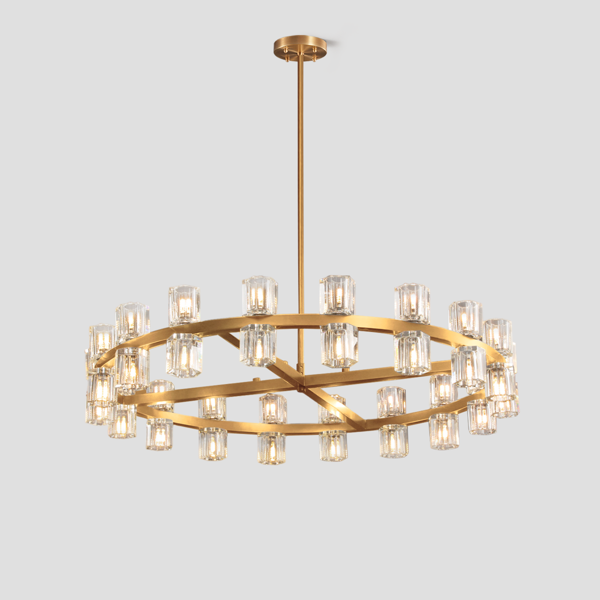 Arcachon Crystal Round Chandelier 36"-Meet Lighting