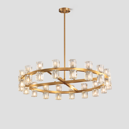 Arcachon Crystal Round Chandelier 36"-Meet Lighting