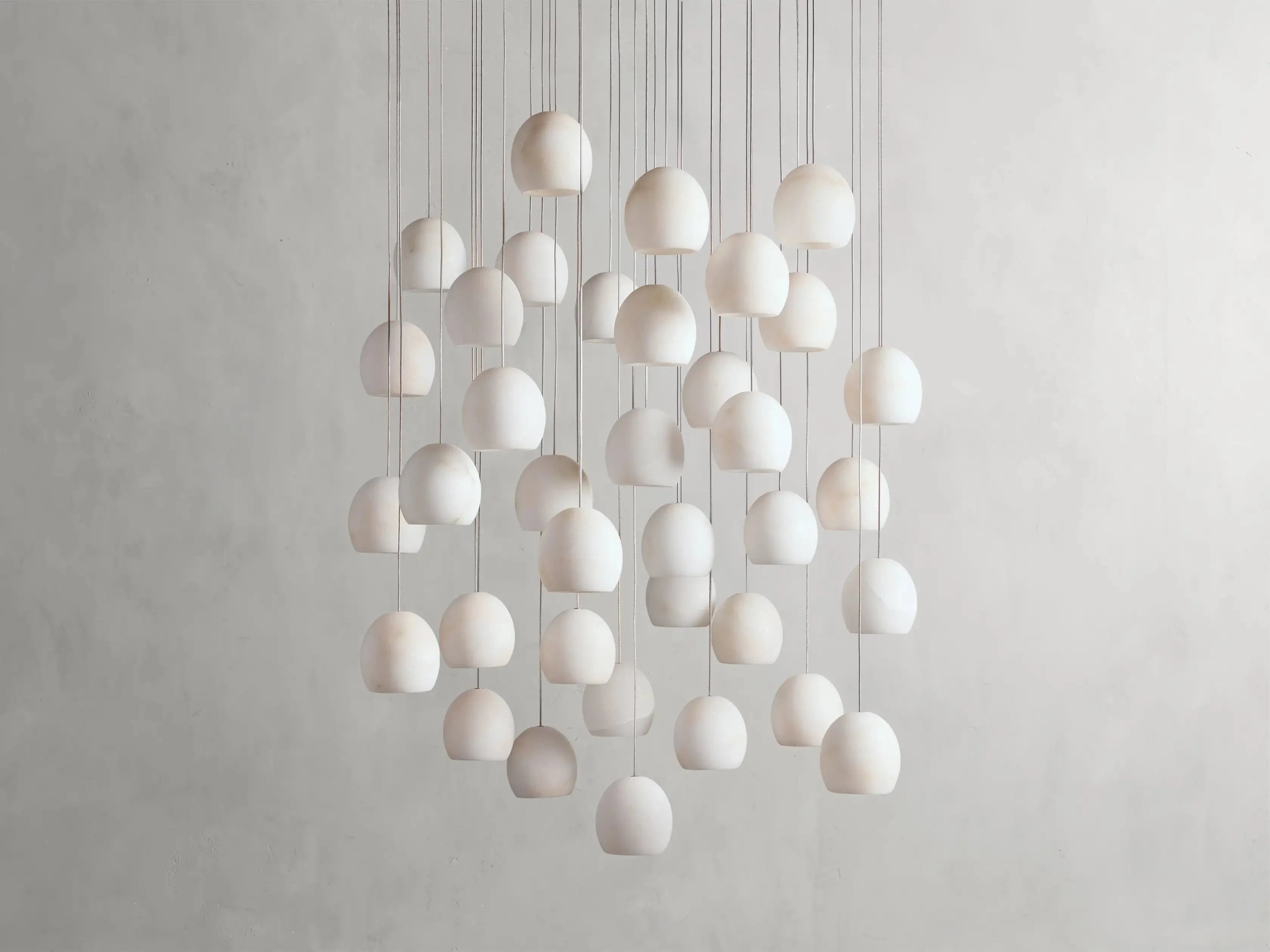 Arica Modern Round Alabaster Chandelier-MEET LIGHTING