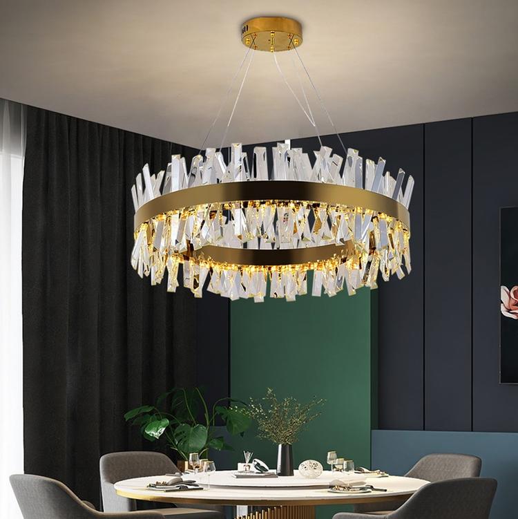 Arsen Crystal Round Chandelier-Meet Lighting