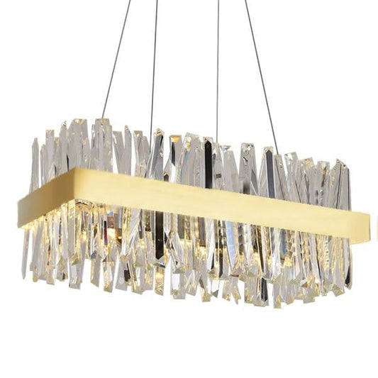 Arseni Crystal Rectangular Chandelier 43.3"-Meet Lighting