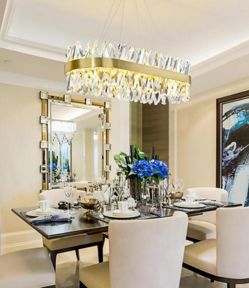 Arsenio Oval Crystal Chandelier-MEET LIGHTING