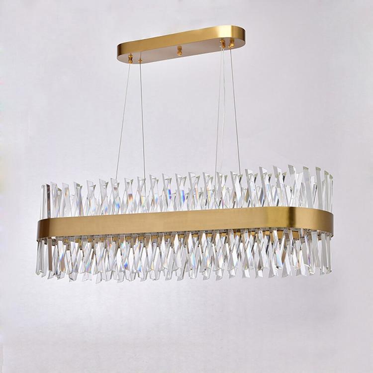 Arsenio Oval Crystal Chandelier-Meet Lighting