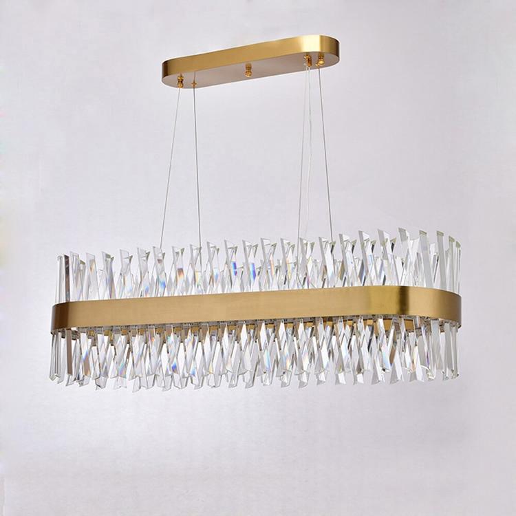 Arsenio Oval Crystal Chandelier-MEET LIGHTING