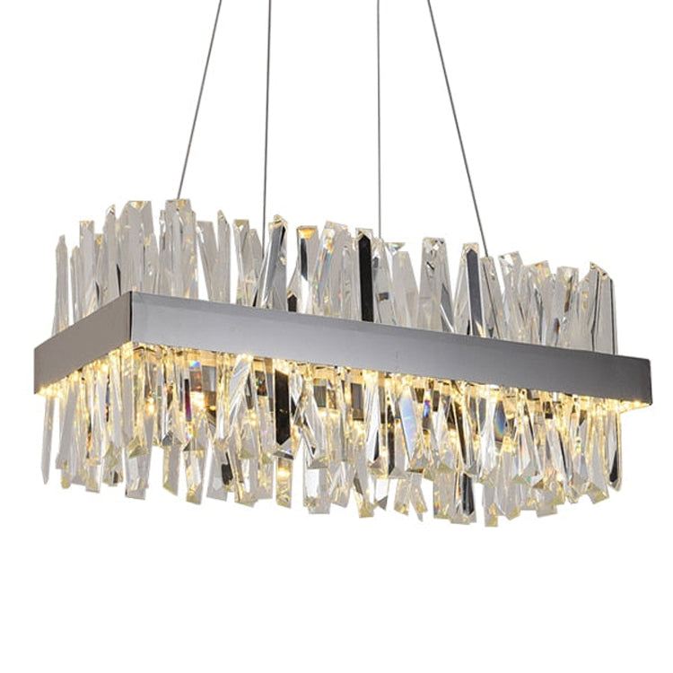 Arsenio Rectangular Crystal Chandelier-MEET LIGHTING