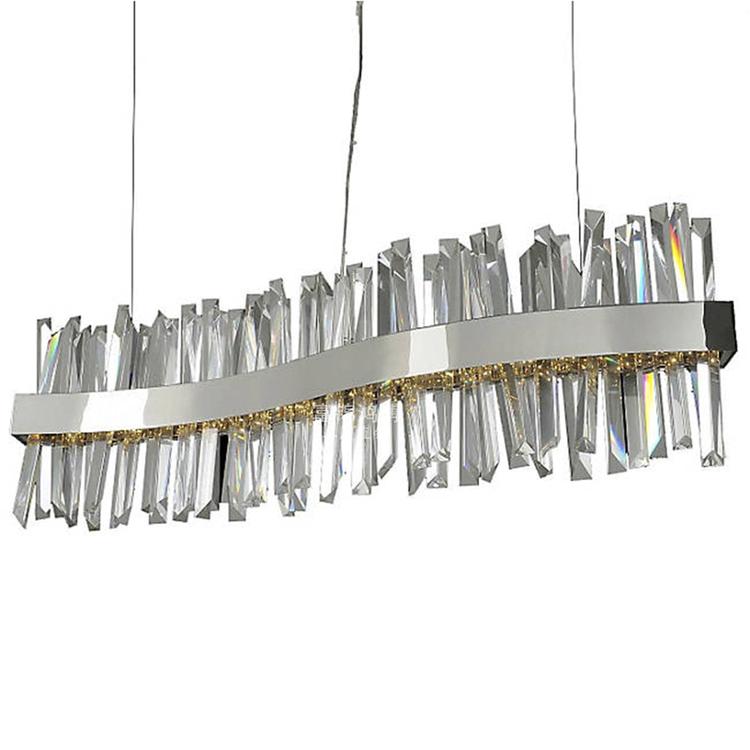 Arsenio Wave Crystal Chandelier-Meet Lighting