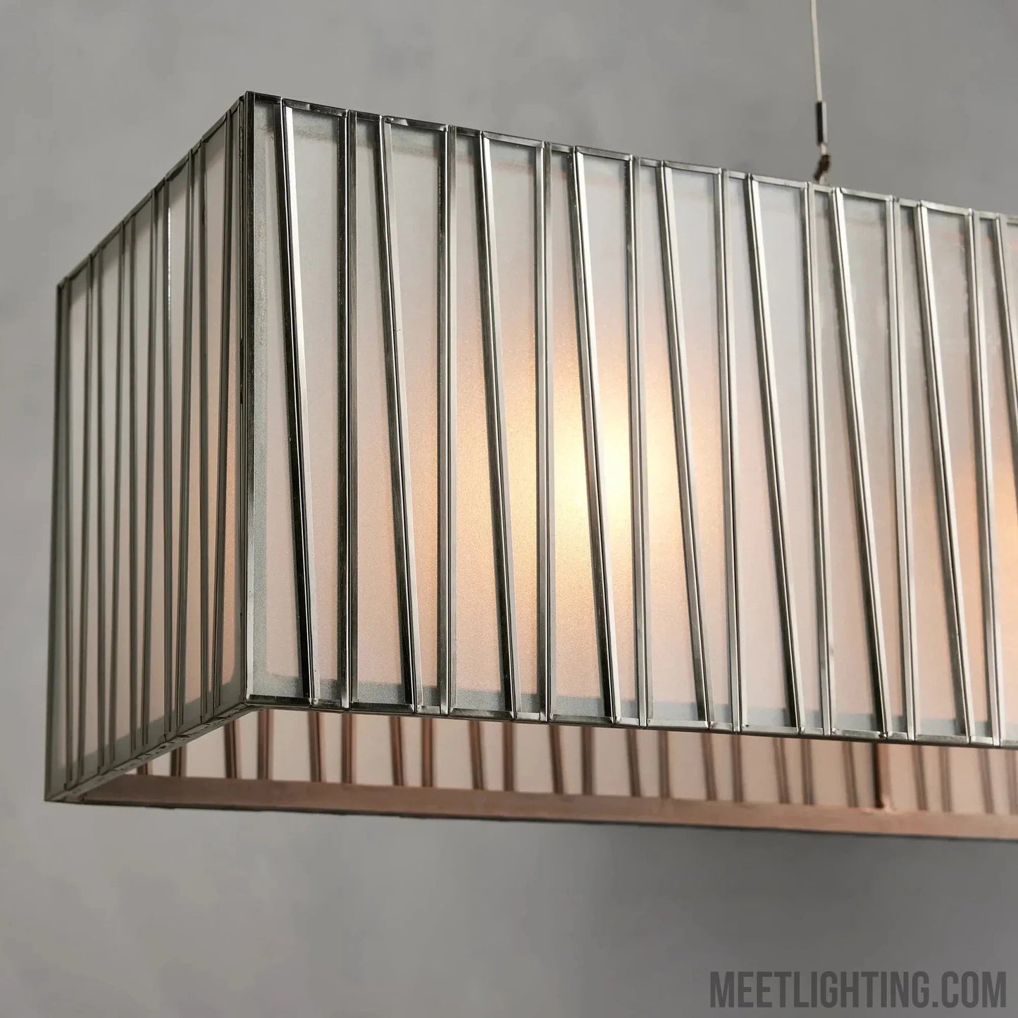 Art Glass Jeunet Rectangular Chandelier-Meet Lighting