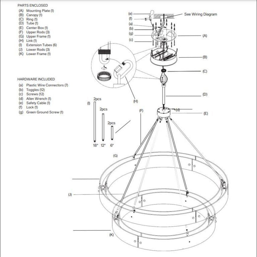 Arya 2-Tier Round Chandelier 60"-Meet Lighting