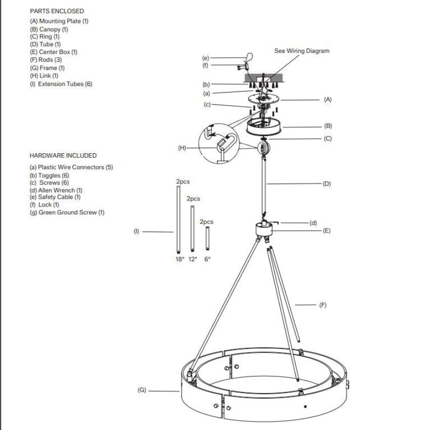 Arya Round Chandelier 36"-Meet Lighting