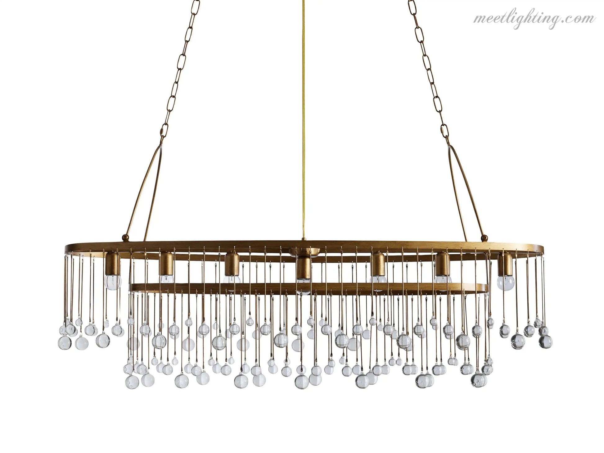 Aubrey 7 Light Oval Chandelier-Meet Lighting