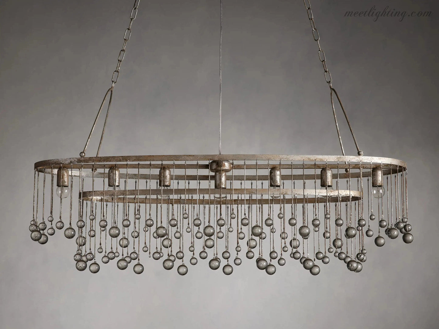 Aubrey 7 Light Oval Chandelier-Meet Lighting