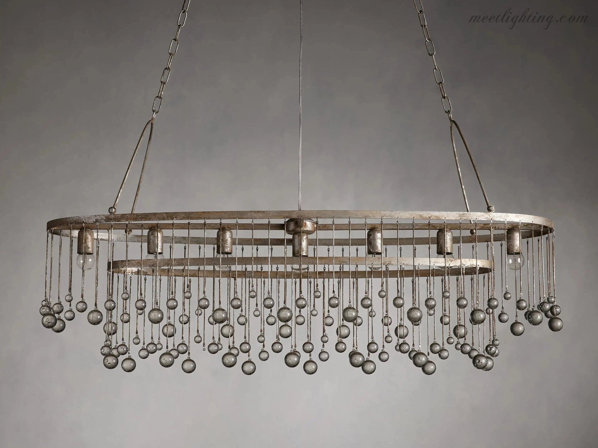 Aubrey 7 Light Oval Chandelier-Meet Lighting