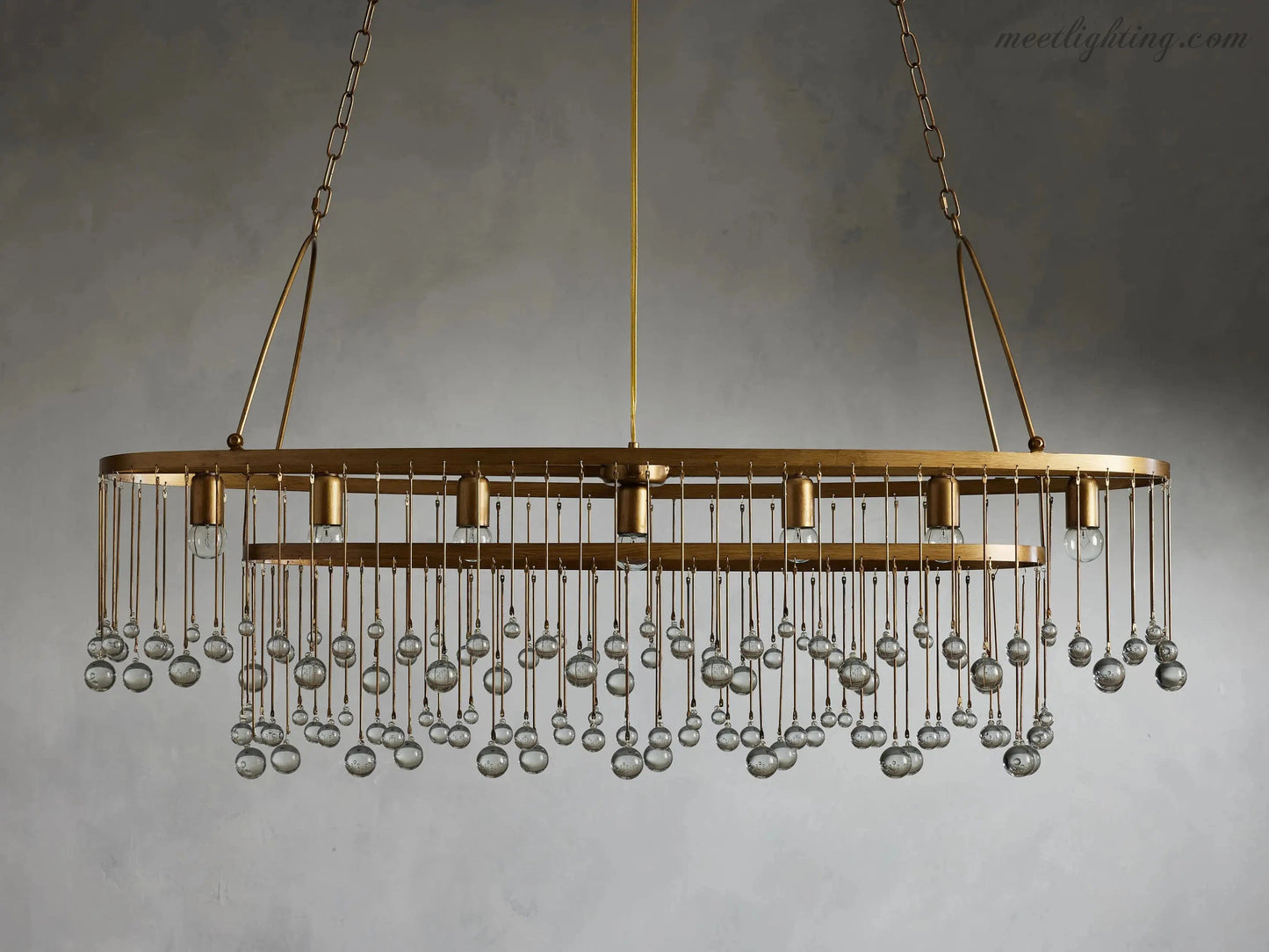 Aubrey 7 Light Oval Chandelier-Meet Lighting