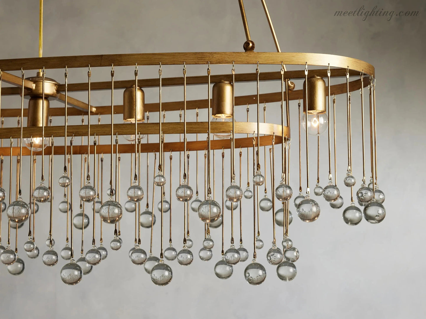 Aubrey 7 Light Oval Chandelier-Meet Lighting