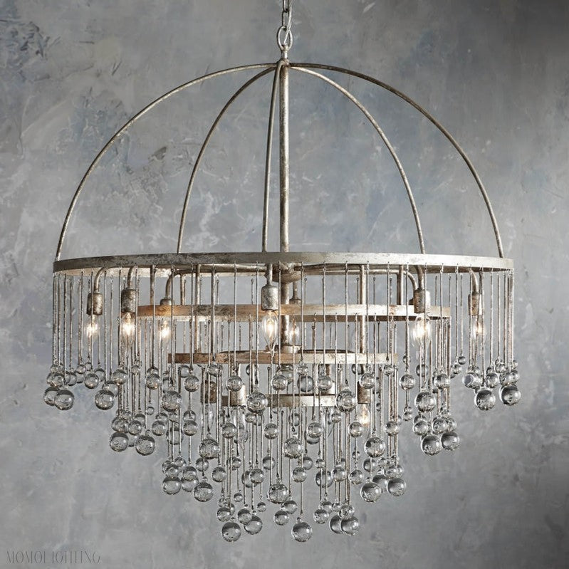 Aubrey Modern Crystal Ball 4 Tier Chandelier-Momo Lighting
