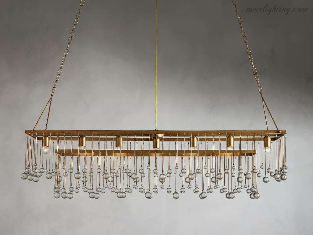 Aubrey Rectangular Chandelier-Meet Lighting