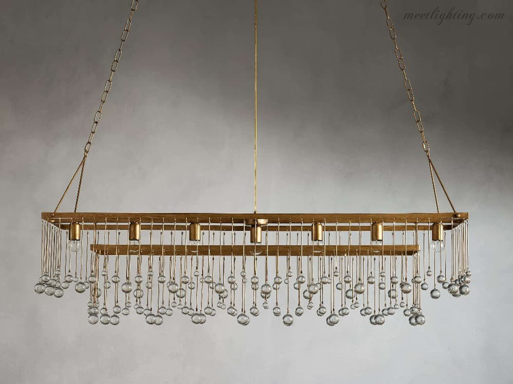 Aubrey Rectangular Chandelier-Meet Lighting