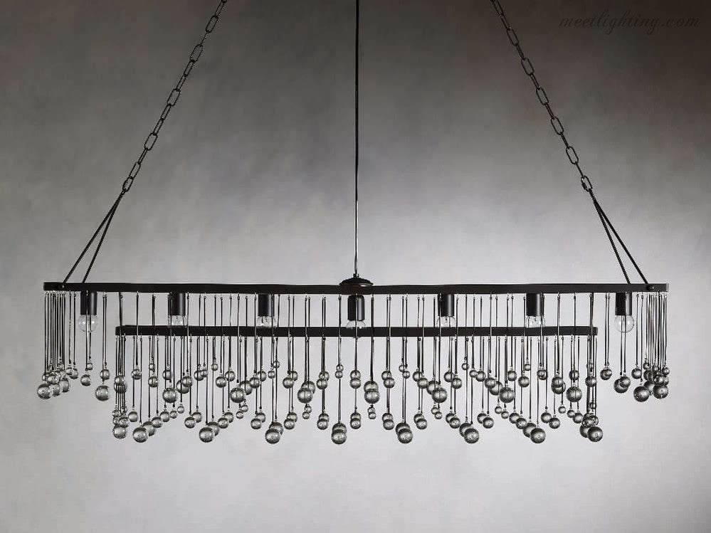Aubrey Rectangular Chandelier-MEET LIGHTING