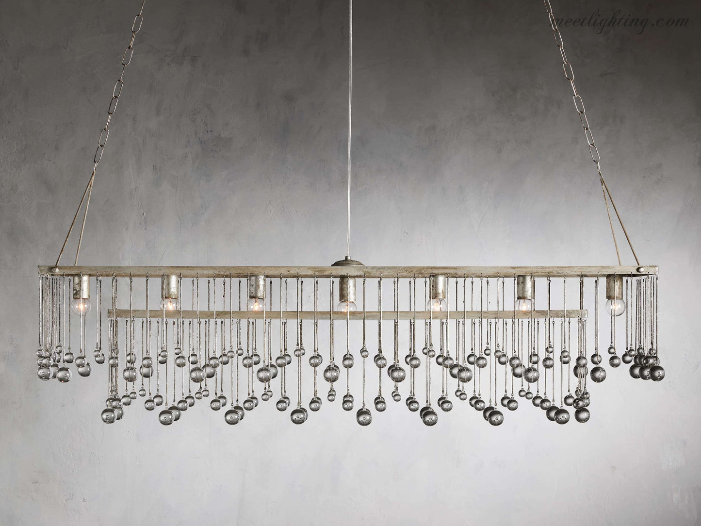 Aubrey Rectangular Chandelier-Meet Lighting