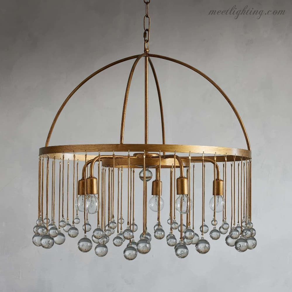 Aubrey Round Chandelier-Meet Lighting