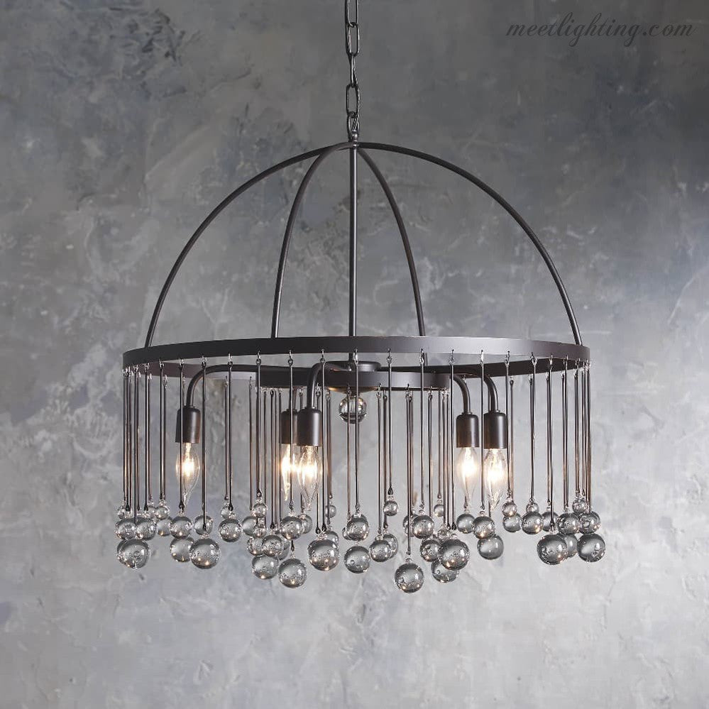 Aubrey Round Chandelier-Meet Lighting