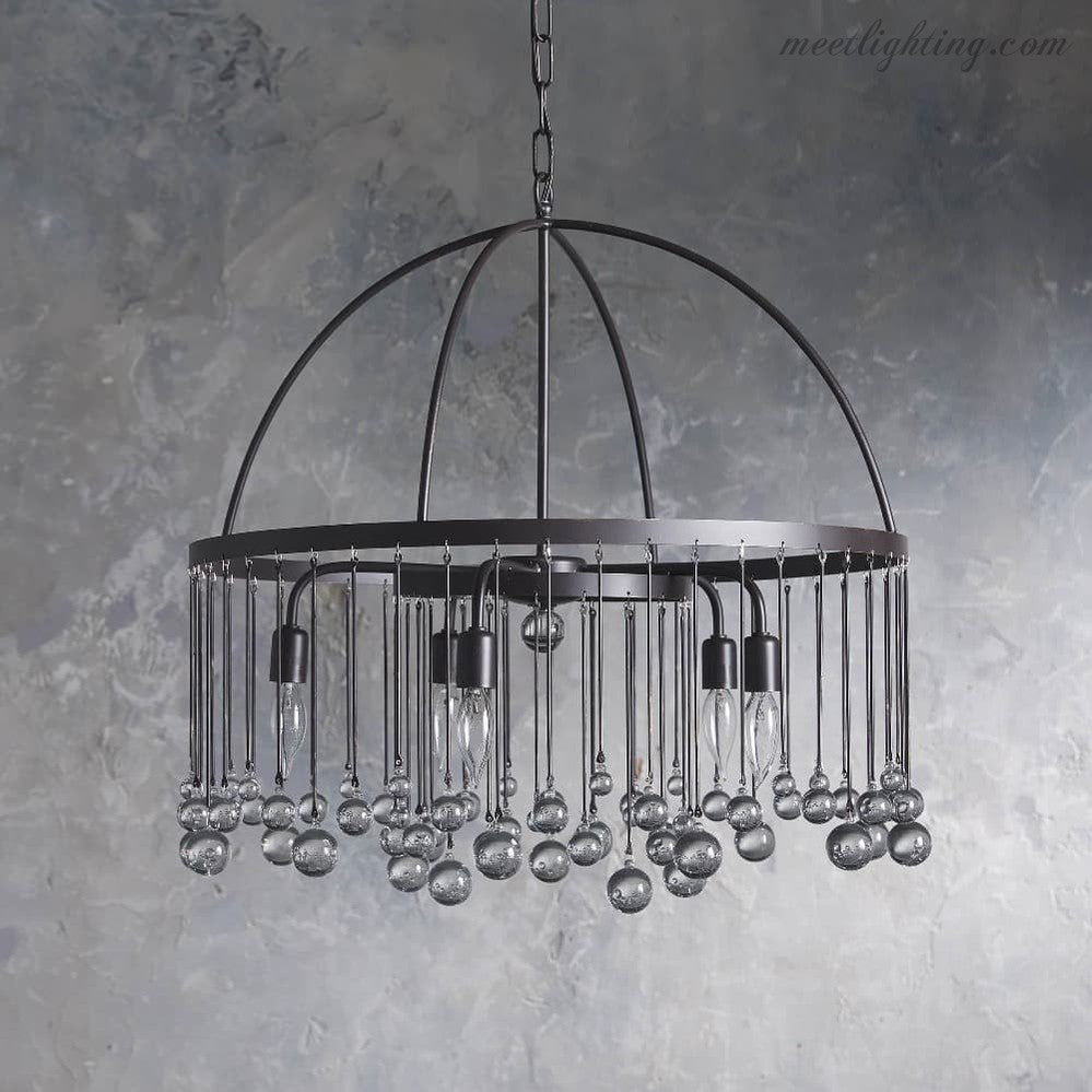 Aubrey Round Chandelier-Meet Lighting