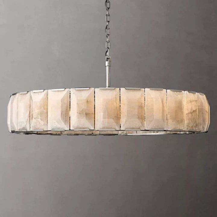 Harlow Calcite Round Chandelier 60"