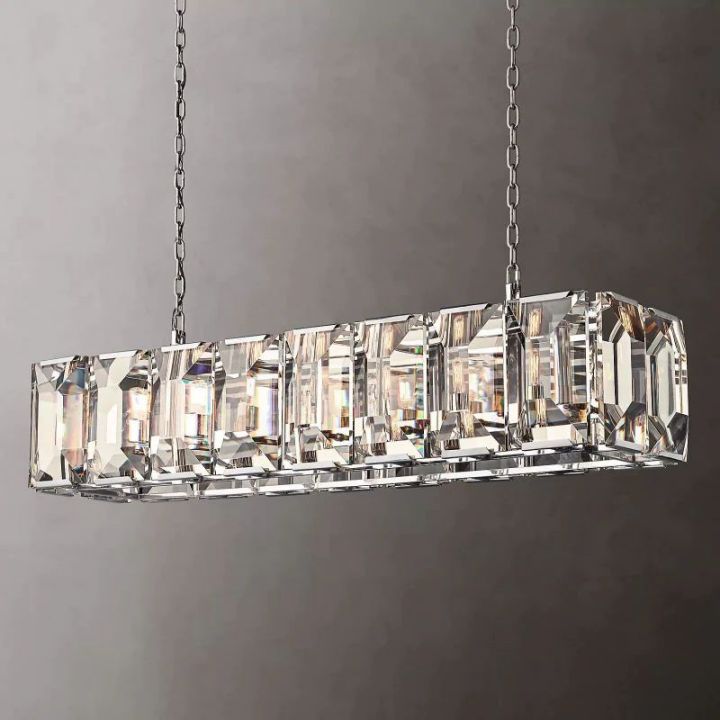 Harlow  Crystal Rectangular Chandelier 54"