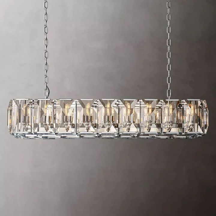 Harlow  Crystal Rectangular Chandelier 62"