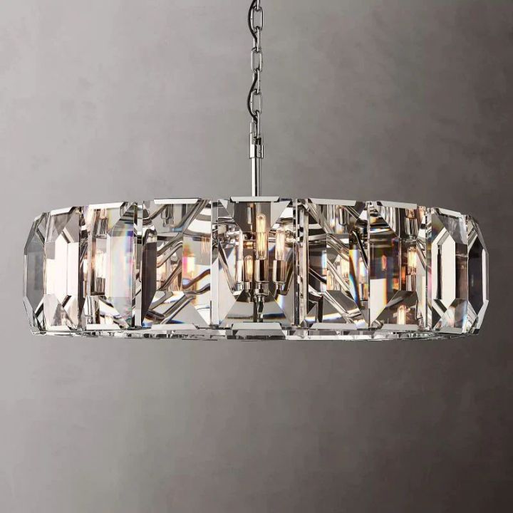 Harlow Crystal Round Chandelier 43"