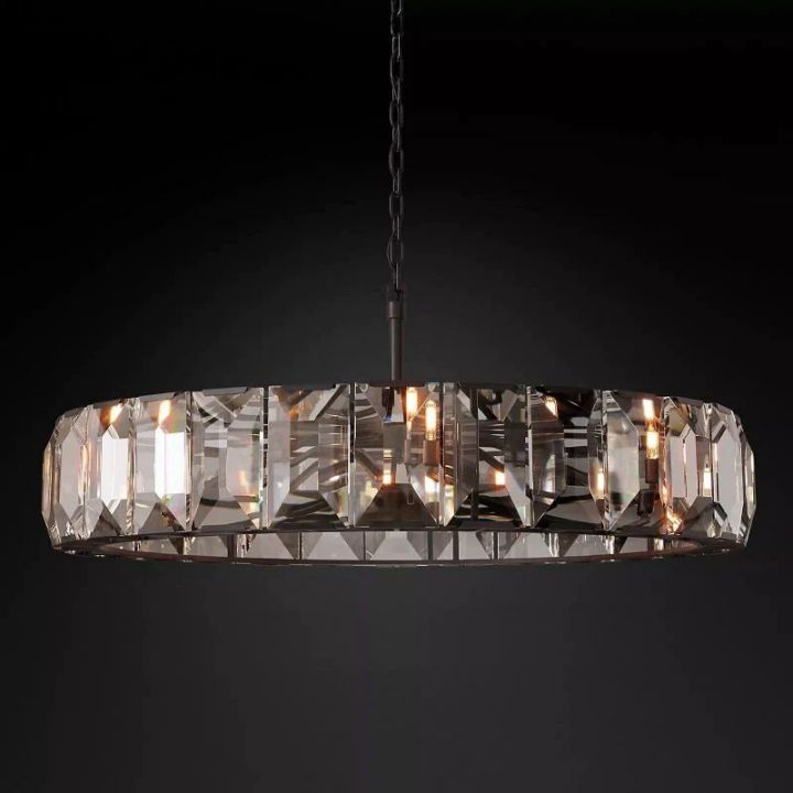 Harlow Crystal Round Chandelier 60"