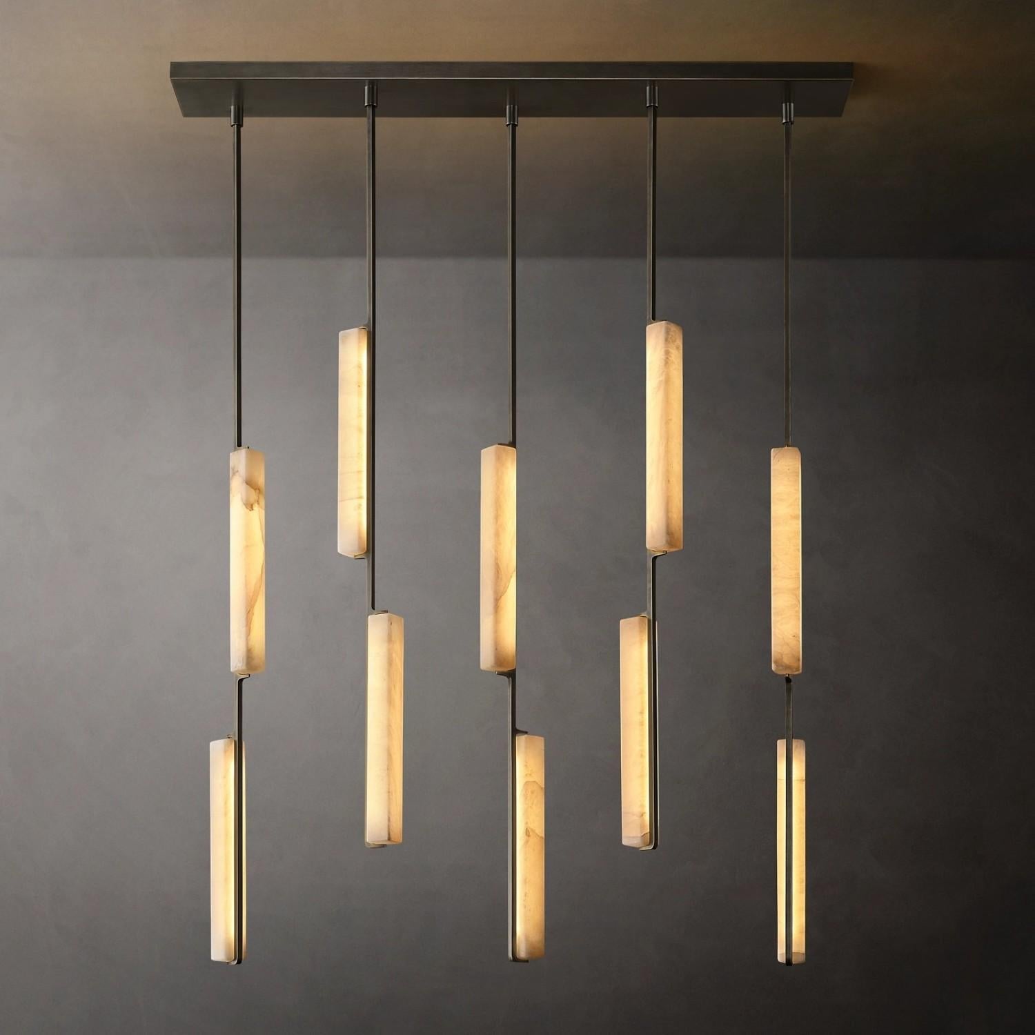 Audubon Alabaster Linear Chandelier