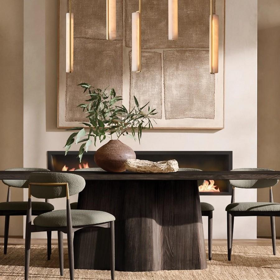 Audubon Alabaster Linear Chandelier