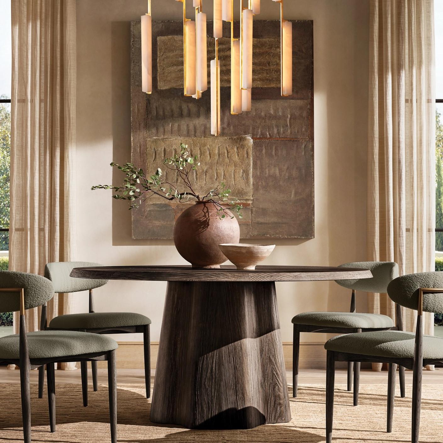 Audubon Alabaster Round Chandelier