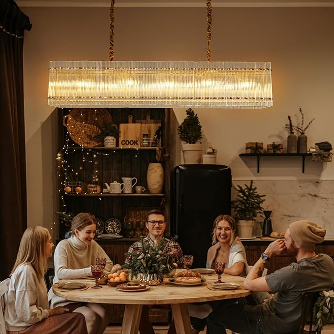 San Marco Rectangle Chandelier 54" 72"-MEET LIGHTING