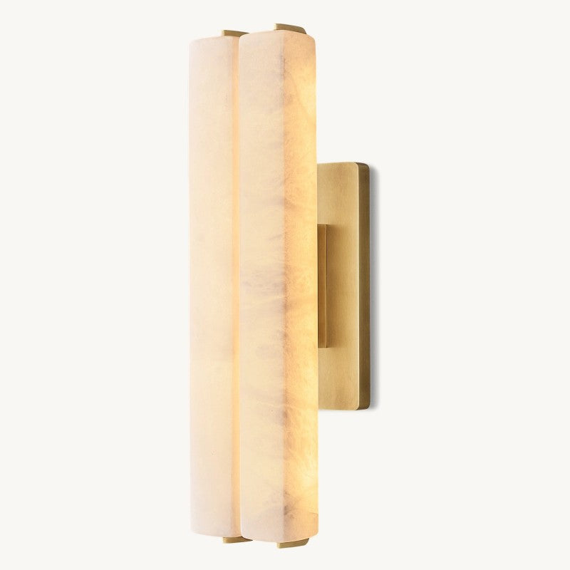 Audon Alabaster Double Sconce