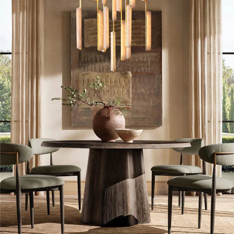 Audon Alabaster Round Chandelier-MEET LIGHTING