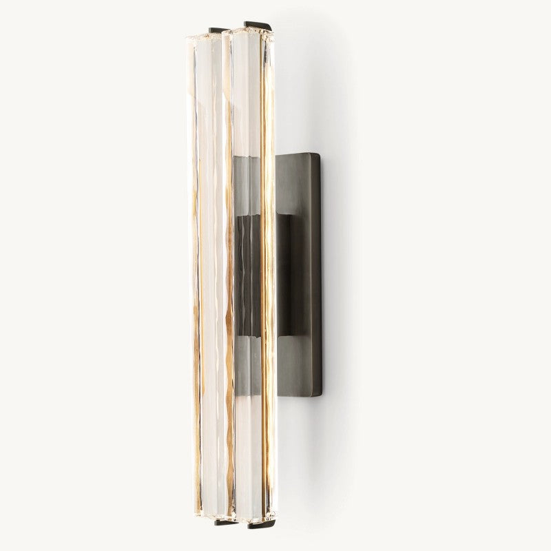 Audon Sculpt Crystal Double Wall Sconce