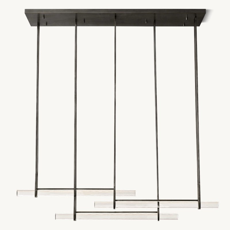 Audon Triple Bar Linear Chandelier-MEET LIGHTING