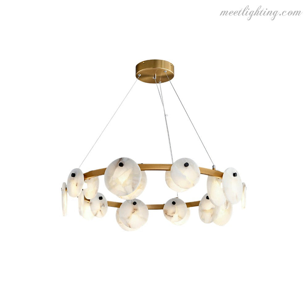 Austen Alabaster Chandelier-Meet Lighting