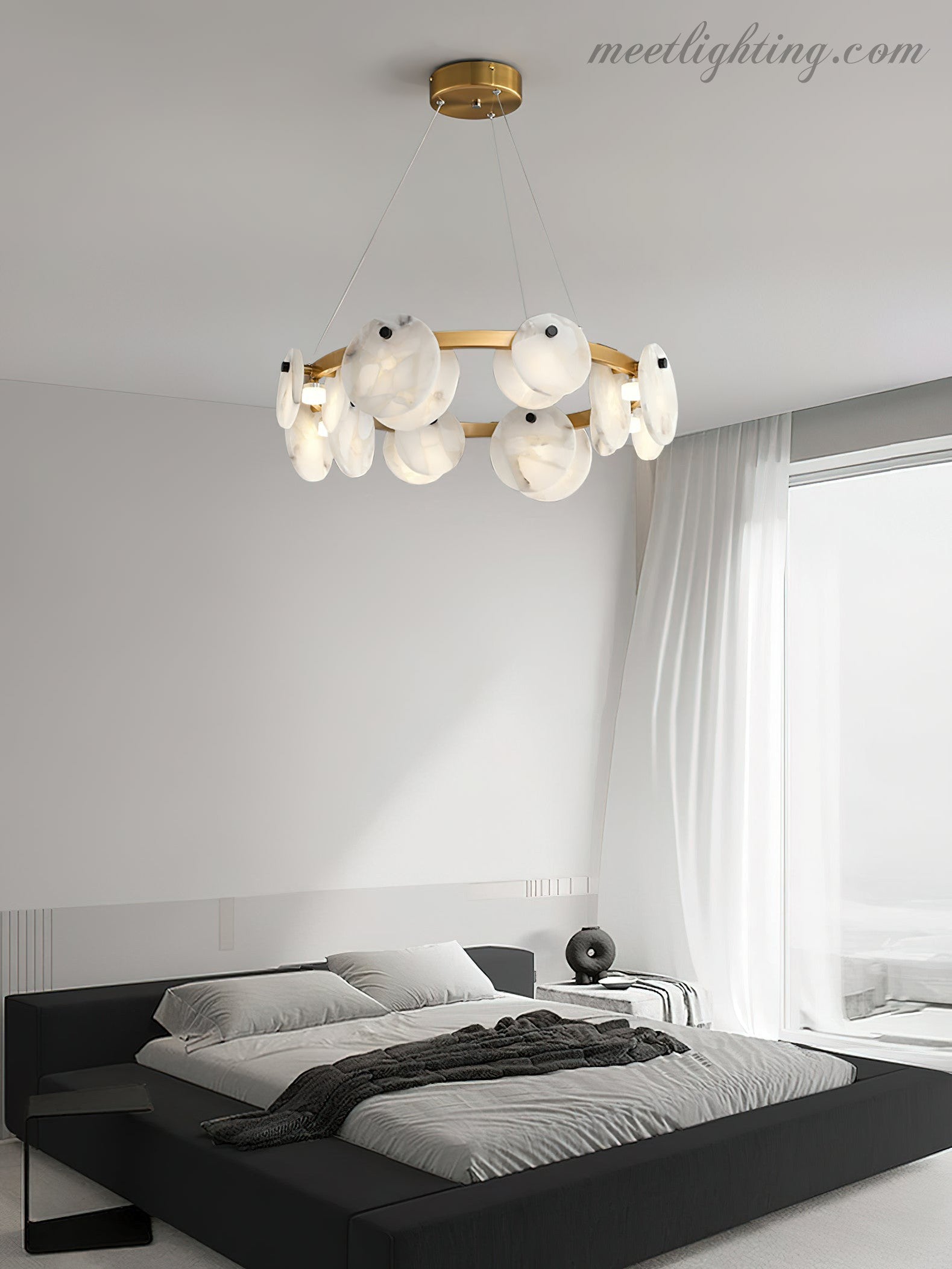 Austen Alabaster Chandelier-Meet Lighting