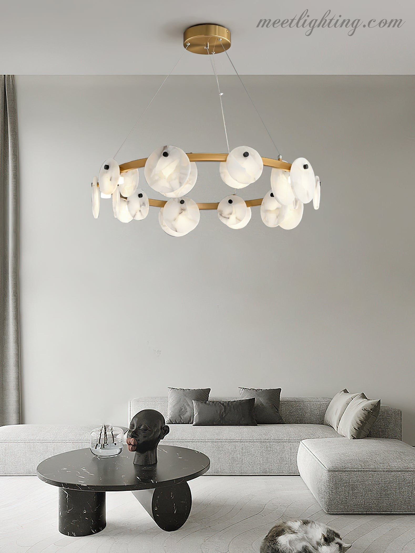 Austen Alabaster Chandelier-MEET LIGHTING