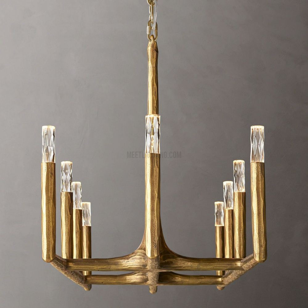 Avar Forged Linear Chandelier 54"D-Meet Lighting