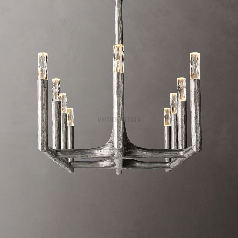 Avar Forged Linear Chandelier 72"D-Meet Lighting