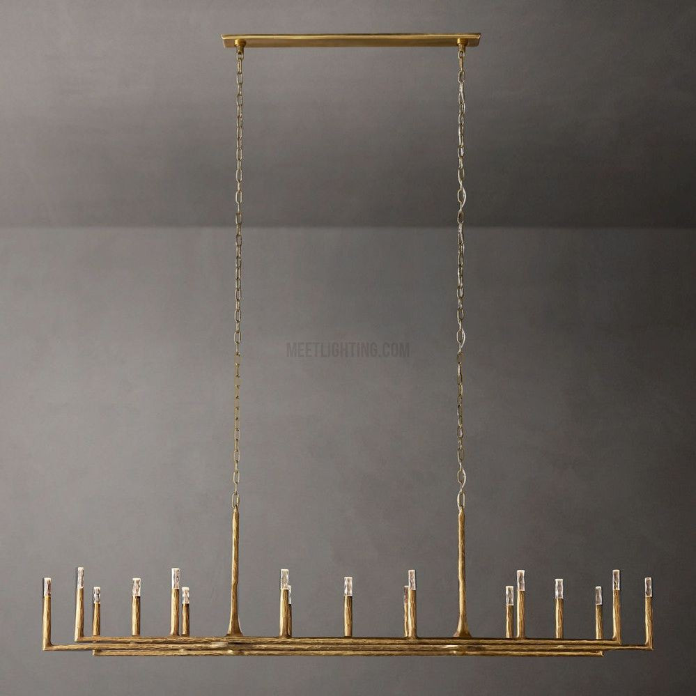 Avar Forged Linear Chandelier 96"D For Dinning Room / Kitchen-Meet Lighting