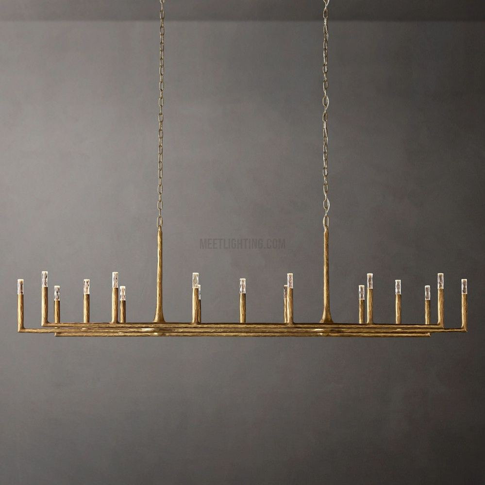 Avar Forged Linear Chandelier 96"D For Dinning Room / Kitchen-Meet Lighting