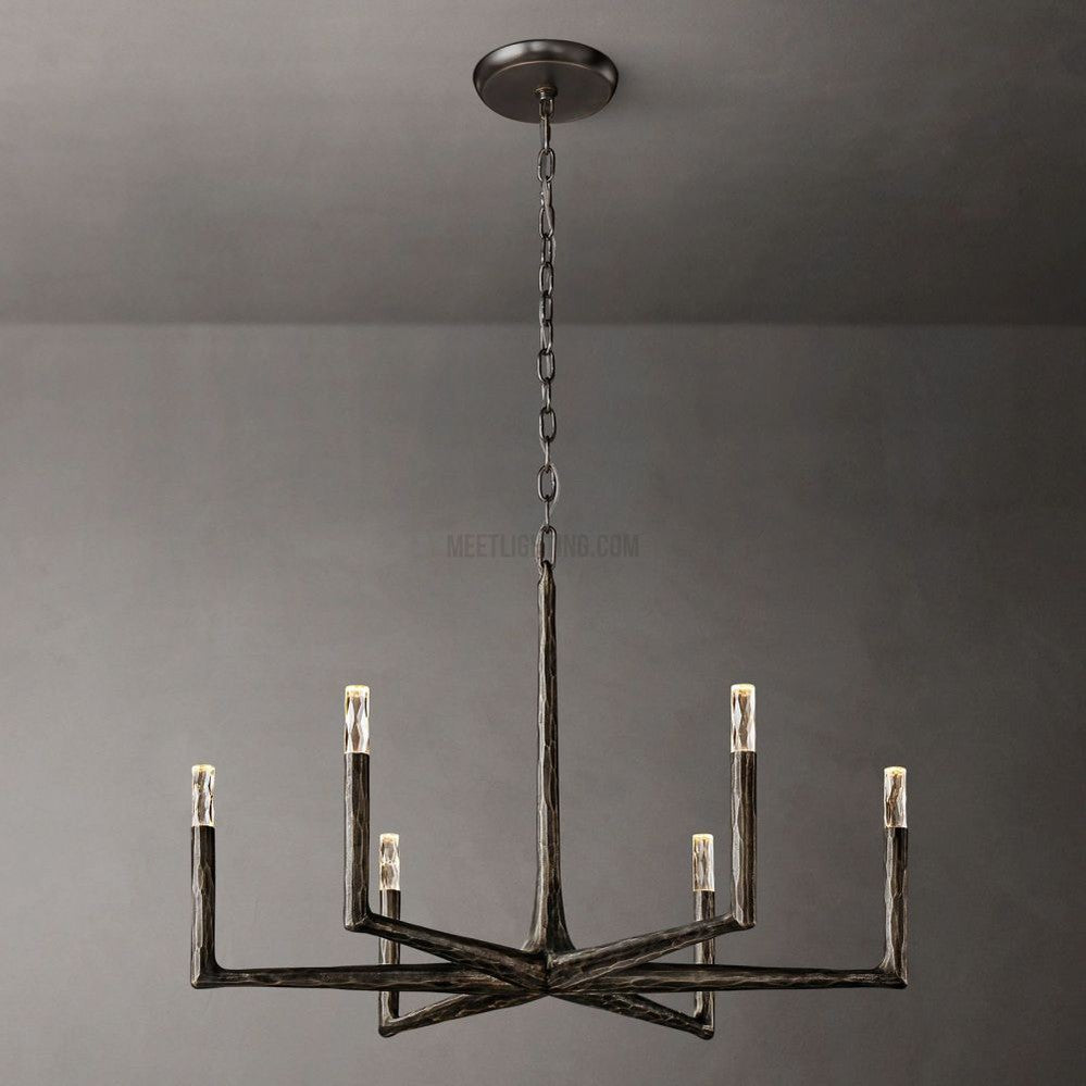 Avar Forged Round Chandelier 36"D-Meet Lighting