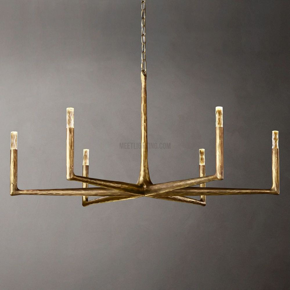 Avar Forged Round Chandelier 48"D-Meet Lighting